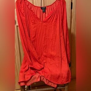 34-Jones & Co. Vibrant Orange-Red Women's Tunic